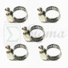50PCS 1/2"-3/4" Adjustable Stainless Steel Drive Hose Clamps Fuel Line Worm Clip