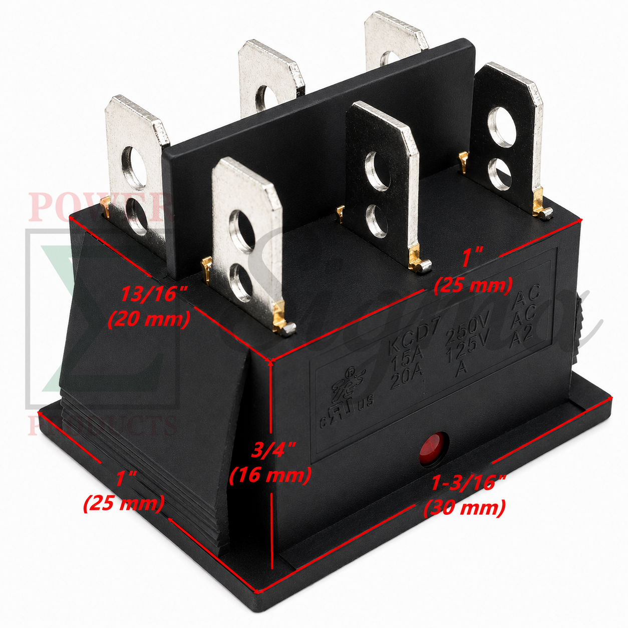 Direct Replacement 6 Pin On Off Black Switch Rocker For Predator 1800W 4000W 4375W 6500W For Champion 3500/4000W Open Frame Inverter Generator For Generac 0H3375028 Manual Recoil Start - Image 2