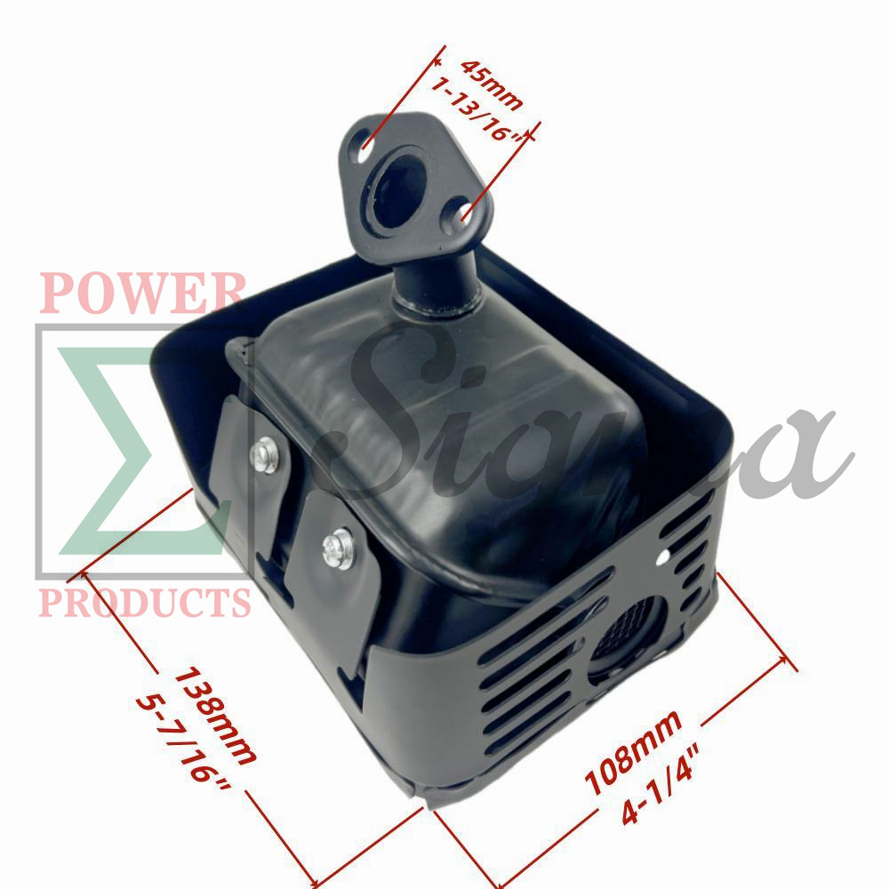 Exhaust Muffler with Heat Shield for Westinghouse Pressure Washer with 212cc Engine Compatible with WPX2700 WPX3000 WPX3200 WPX3400 - Image 2