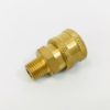 Pressure Washer 1/4" Quick Release Adapter To 1/4" Male Brass Coupling Converter