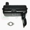 New Muffler and Gasket Fits Yanmar L100 & Chinese 186F 10HP Diesel Engine