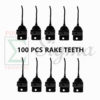 100 PC Rubber Rake Teeth for New Holland 55 56 57 256 65609 850612 John Deere AE24953 AE47389 54 64 74 350A 640 650 652 660 662 670 671 673 851 858A 894A 896A IH AC AGCO New Idea SG300916