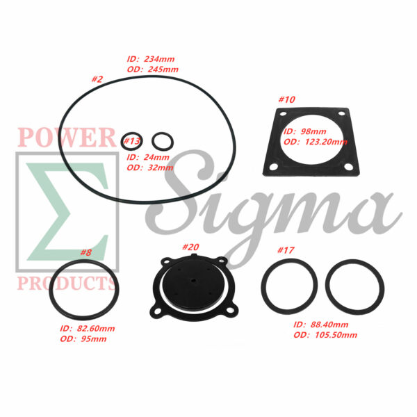 10PCS Gasket O-Ring Mechanical Seal For DuroMax XP904WP 9HP 427GPM 4 In. Gas Water Pump For Kipor Kama 4" In. 4-Inch 100MM 10HP 186F Diesel Water Pump KDP40 KDP40T - Image 3