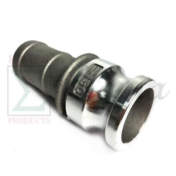 Sigma 1-1/2" 1.5" 150E Aluminum Type E Camlock Fitting Male Adapter X Hose Barb - Image 2