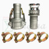 Sigma E150 150C 1.5" 1-1/2" Aluminum Female Male Hose Barb Camlock Adapter Clamp