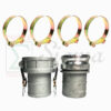 Sigma 4" IN X 300' Feet 4 Bar Garden PVC Lay Flat Discharge Pump Hose & Camlock - Image 5
