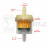 Universal 1/4”5mm 6mm Petrol Gas Fuel Filter For GY6 50cc 150cc 139QMB 157QMJ Tao Tao Scooter Motorcycle Moped Scooter Dirt Bike ATV Go Kart (10) - Image 5