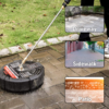 15” Inch Pressure Washer Surface Cleaner with 1/4" QD plug inlet with Extension Wand M22 Threaded Male Adaptor to Quick Connect 3600 PSI Black - Image 4