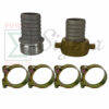 Sigma Camlock Fitting 1" Aluminum Thread Female Male  Hose Barb Coupler & Clamp
