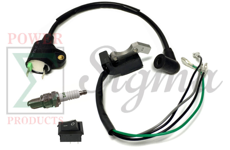 Magneto W/ Built-in CDI Ignition Coil Spark Plug on-off Switch For Harbor Freight Storm Cat 60338 69381 For Tail Gator 800 900W 63025 63024 For Pulsar PG1202S For ETQ950 2HP 63cc 64cc Gas Generator