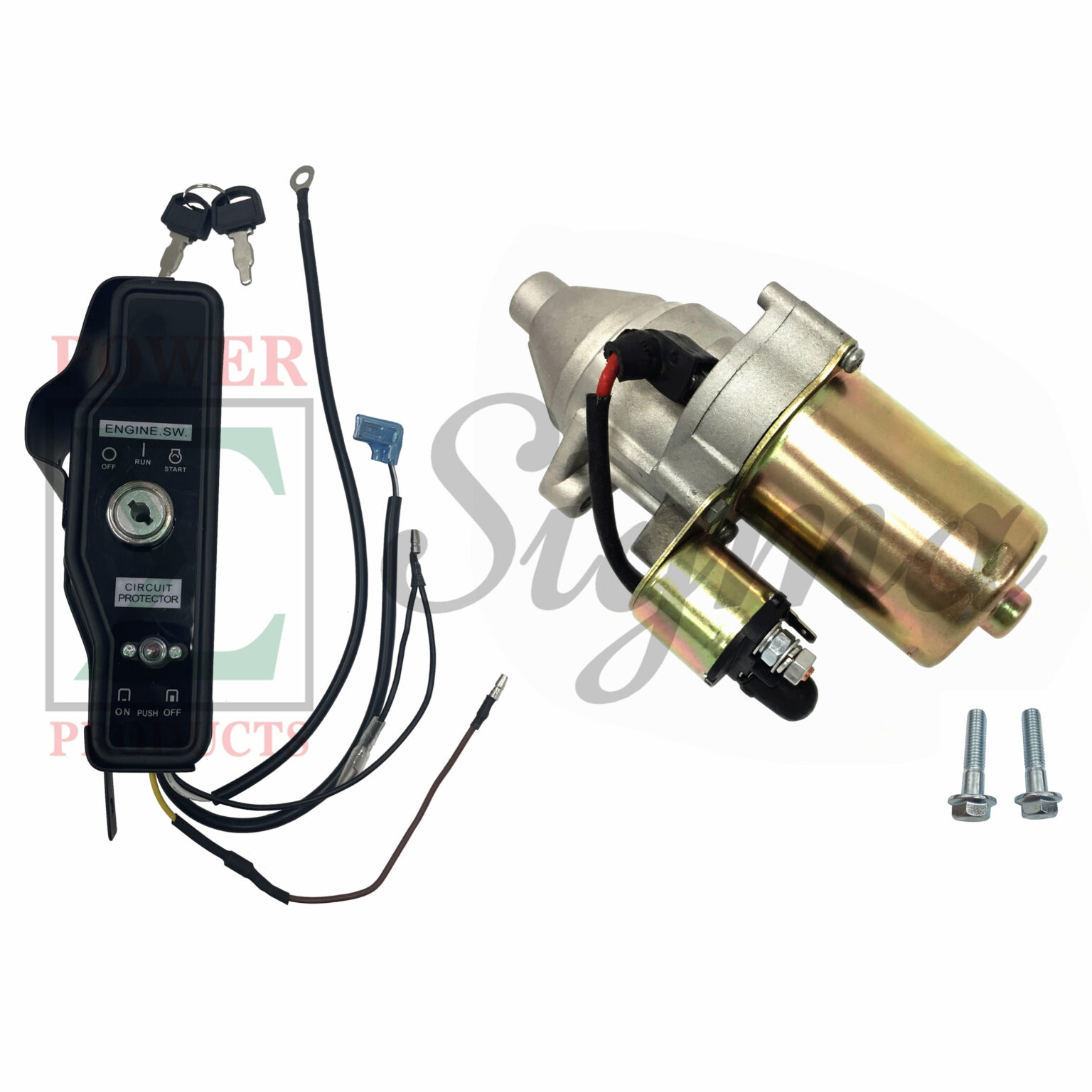 Ignition Switch & Starter Motor for Predator 13HP 420cc 60340 60349 Gas