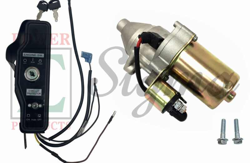 Ignition Switch & Starter Motor for Predator 13HP 420cc 60340 60349 Gas Engine for CENTRAL PNEUMATIC 30 Gallon Air Compressor for Duromax XP16HPE XP18HPE for Lifan LF182F LF188F LF190F
