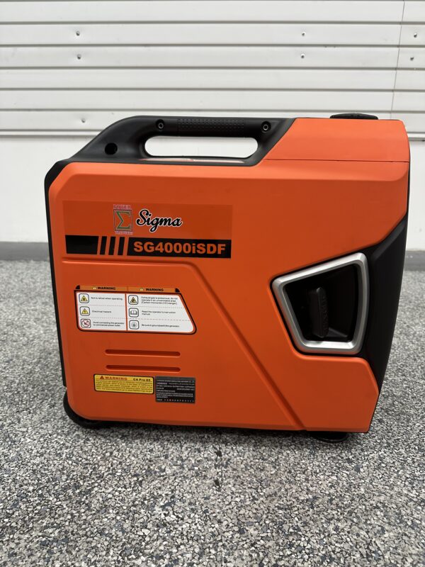 Sigma Portable Inverter Dual Fuel Generator 4000 Watts Super Quiet CO Alert Parallel and Series Capability Ideal For Outdoor Camping RV Trailer and Home Commercial backup power EPA Compliant Compact & Lightweight