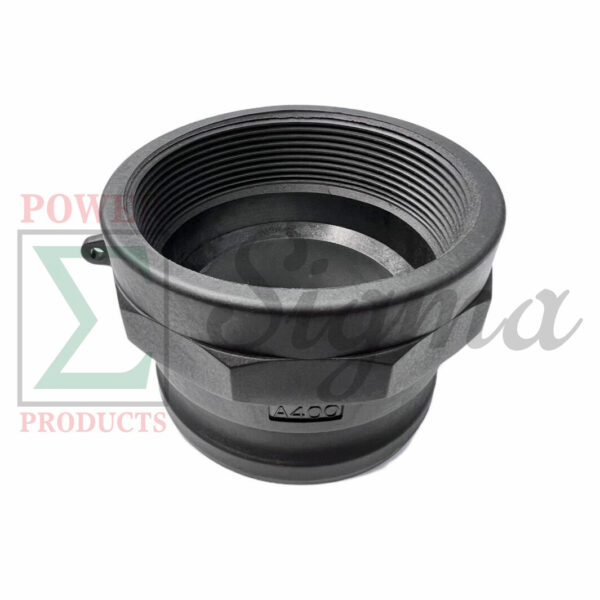 Sigma Polypropylene Type A Cam and Groove Couplings / 4-Inch Quick Connect & Disconnect Fittings / Hose Camlock Fittings--4" Male Camlock Adapter x 4" Female NPT Thread