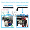 2PCS Breather Tube for Predator for Champion for Westinghouse for Duromax for Generac for Powermate 5500 6000 6500 7000 7250 8500 8750 9000 9500 10000 12000 13000 Watts Non-Inverter Generator - Image 2