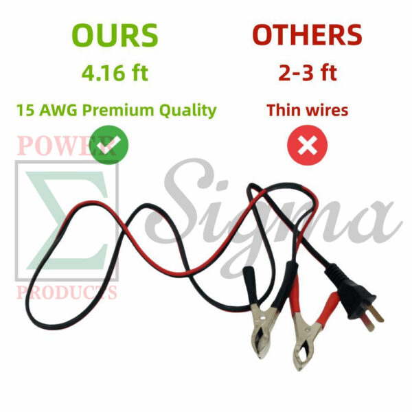 12V DC T-Plug 15AWG 4.16ft Battery Charging Cable 8-15A for Sportsman GEN7500DF GEN4000DF GEN4000TRI GEN4000 With CO Detector For 2200W 3500W 7000W Dual Fuel Inverter Generator for Honda EU1000i EU2200i EU3000i - Image 8