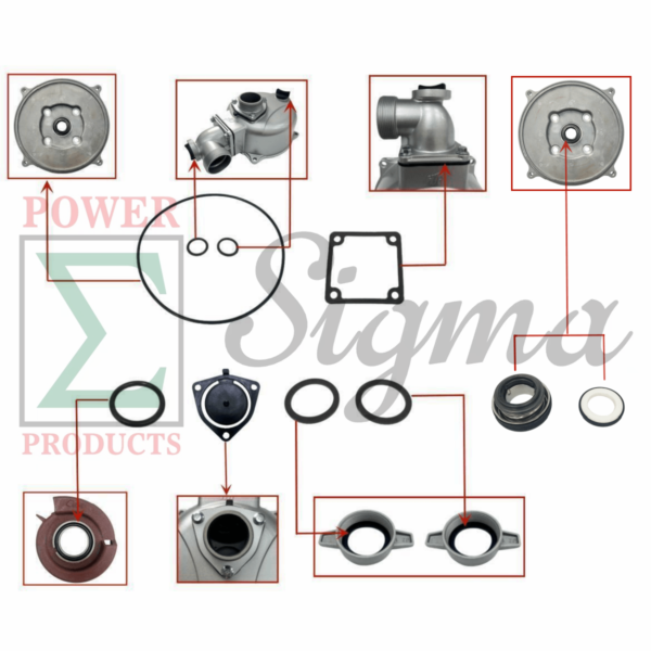 10PCS Pump Gasket O-Ring Mechanical Seal For Red Lion 2" IN. 4RLAG-2H 5RLAG-2L For DuroMax XP652WP 7HP For Generac 2" 6822 6919 For Champion 2-IN Semi-Trash Water Pump 100742 100113 - Image 3