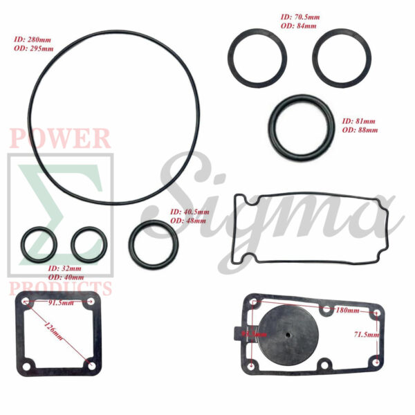 12PCS Pump Gasket O-Ring Heavy Duty Mechanical Shaft Seal Repair Kit for PREDATOR 3 in. 301cc Full-Trash Water Pump 23000GPH 56718 For Honda 3" In. 270cc Full Trash Pump WT30XK4A - Image 4