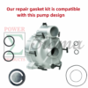 9PCS Gasket O-Ring Mechanical Seal for PREDATOR 3” in. 212cc 63406 56162 for Champion 3-in. 196cc Semi-Trash Water Pump 66525 for Red Lion 3 IN. 6RLAG-3LTT 208cc for BILT HARD 3”-inch Full Trash Pump - Image 2