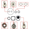 8PCS Gasket Seal Flapper Washer O-Ring Repair Kit For Predator 2" in. 212cc Semi-Trash Water Pump 63405 56160 For Pacific HydroStar 2" IN 212cc 61986 68375 69774 Water Pump - Image 4