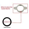 8PCS Gasket Seal Flapper Washer O-Ring Repair Kit For Predator 2" in. 212cc Semi-Trash Water Pump 63405 56160 For Pacific HydroStar 2" IN 212cc 61986 68375 69774 Water Pump - Image 5
