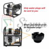 Water Drain Plug and O-ring Seal for NorthStar 2" IN. 8120 GPH 163cc and 3" IN. 10550GPH 270cc High Pressure Water Pump for DuroMax XP702HP 208cc 7-HP 2-Inch 70-GPM High Pressure Water Pump - Image 2
