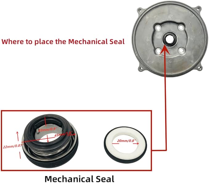 thumbnail image 2 of Mechanical Seal For Generac 2" Semi-Trash Water Pump - Replaces 6822, 6919, ST20K, ST20-S 2 of 14