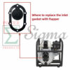 6-Bolt Inlet Gasket W/Flapper for DuroMax XP702HP 2" IN High Pressure Water Pump for NorthStar 2" IN. 8120 GPH High Pressure Water Pump - Image 2