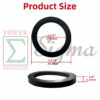 10-Pack 1 1/2" Inch Camlock Gasket Fitting – Thick Rubber Washer for Female Coupler - Hose O-ring Seal Replacement for Cam Groove 1.5”-IN 10PCS - Image 2
