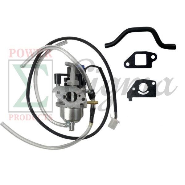 Carburetor with Gaskets and Fuel Line - Replacement for PREDATOR Inverter Generator Surge 1400 Watt SKU# 71342, 59186, 57063