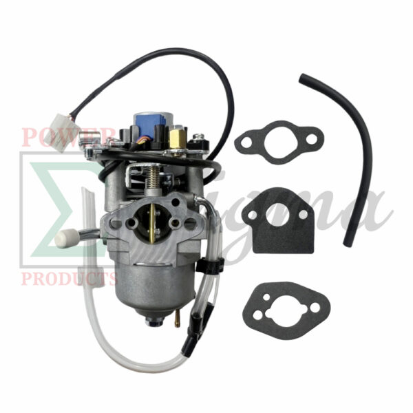 Carburetor Assembly with 5-Pin Stepper Motor, Gaskets and Fuel Line- Replacement for PREDATOR Inverter Generator Surge 2000 Watt (SKU# 71343, 59135) for RYOBI RYi2322 2300-Watt Inverter Generator