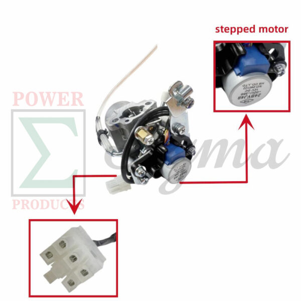 Carburetor Assembly with 5-Pin Stepper Motor, Gaskets and Fuel Line- Replacement for PREDATOR Inverter Generator Surge 2000 Watt (SKU# 71343, 59135) for RYOBI RYi2322 2300-Watt Inverter Generator - Image 6