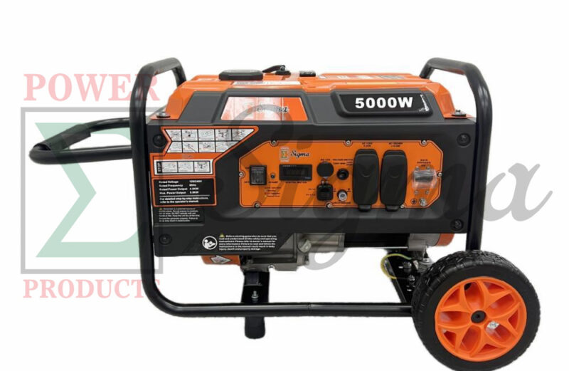 Sigma 5000 Watts  Open Frame Gas Generator with CO Alert