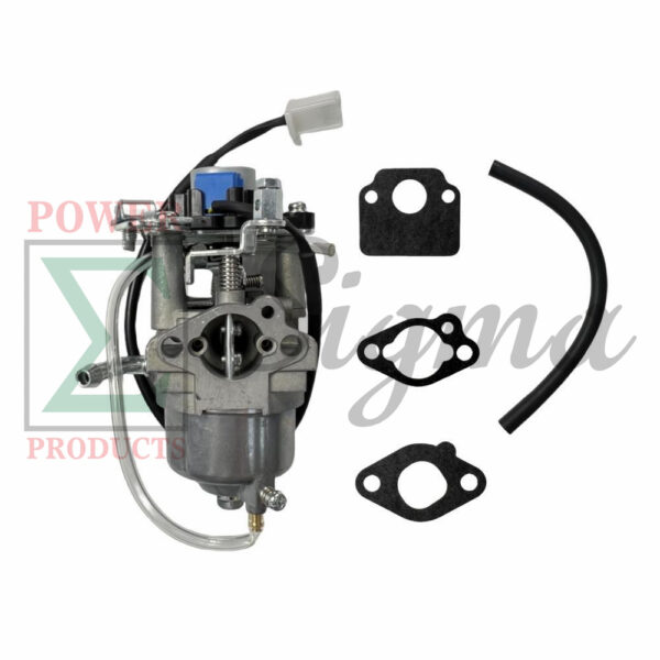 Carburetor with Stepped Motor, Gaskets, and Fuel Line for Pulsar PG2300iS 2300W Surge 1800W Rated Inverter Generator