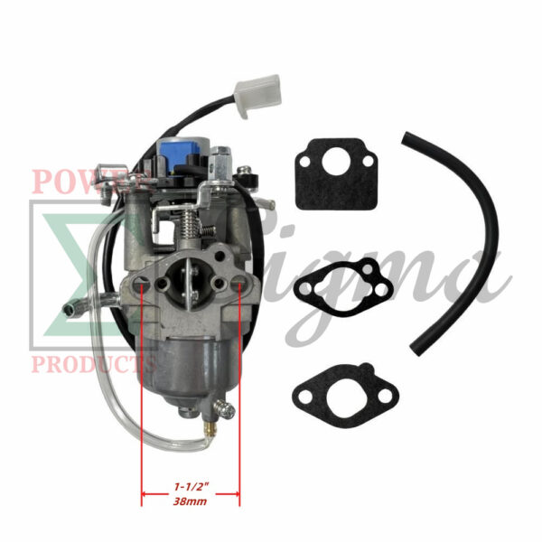 Carburetor with Stepped Motor, Gaskets, and Fuel Line for Pulsar PG2300iS 2300W Surge 1800W Rated Inverter Generator - Image 2