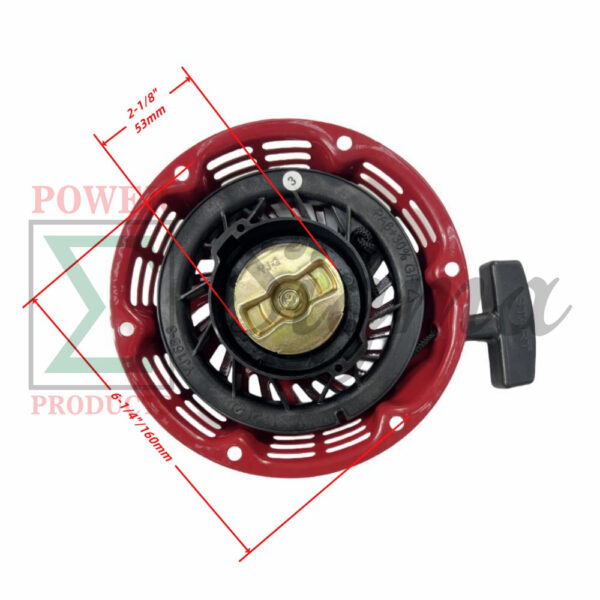 Recoil Starter with Handle and Bolts - Replacement for PREDATOR Inverter Generators 4550-Watt Surge 3650W Running (SKU# 59192, 59189, 59303) - Image 4