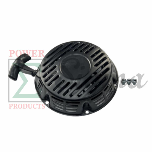 Recoil Starter with Handle & Bolts - Compatible Replacement for PREDATOR Open Frame Inverter Generators 8750W Surge / 7000W Running (SKU# 71340, 59190)