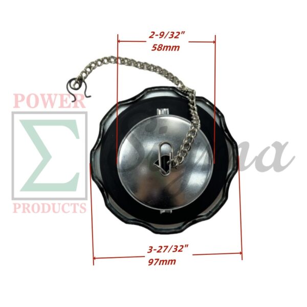 Fuel Tank Cap with Chain Compatible Replacement for PREDATOR Open Frame Inverter Generators 8750W Surge / 7000W Running (SKU# 71340, 59190) - Image 4