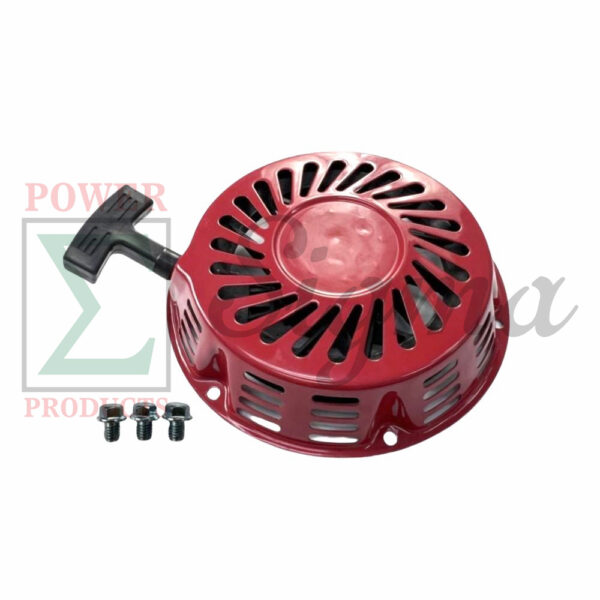 Recoil Starter with Handle & Bolts -- Compatible Replacement for PREDATOR Inverter Generators 9500-Watt Surge / 7600-Watt Running (SKU# 71365, 59188)