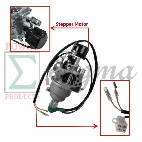 Carburetor with Stepper Motor, gaskets and fuel line--Compatible Replacement for PREDATOR Inverter Generators 9500-Watt Surge / 7600-Watt Running (SKU# 71365, 59188) - Image 2