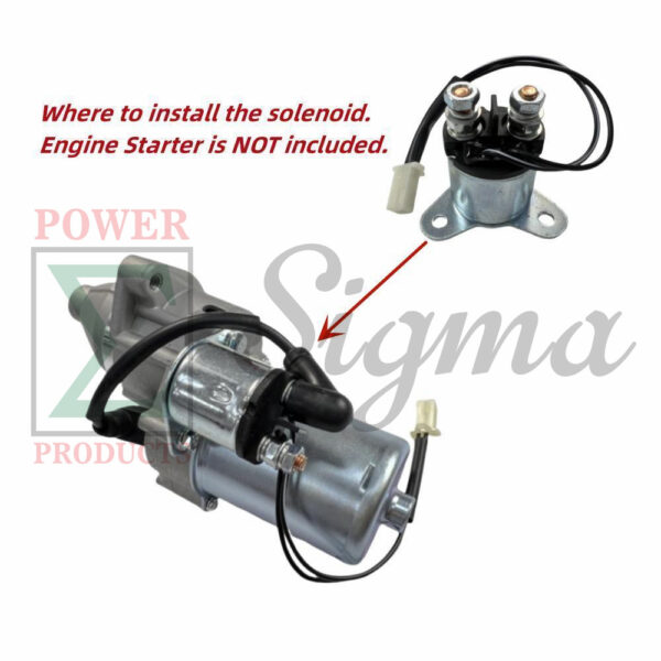 Engine Starter Solenoid with bolts--Compatible Replacement for PREDATOR Inverter Generators 9500-Watt Surge / 7600-Watt Running (SKU# 71365, 59188) - Image 3