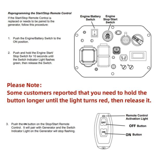 Remote Control Key Fob for Predator 5000-Watt Dual Fuel Inverter Generator 71367 70143 for Westinghouse Inverter Generator iGen4000DFc iGen4500 iGen4500DF iGen5000c iGen5000DF iGen5000DFc iGen11000DFc - Image 5