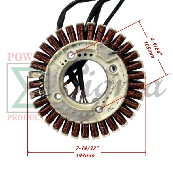 Stator Rotor/Motor Assembly--Compatible Replacement for PREDATOR Inverter Generators 9500-Watt Surge / 7600-Watt Running (SKU# 71365, 59188) - Image 3