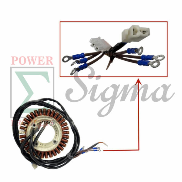 Stator Rotor/Motor Assembly--Compatible Replacement for PREDATOR Inverter Generators 9500-Watt Surge / 7600-Watt Running (SKU# 71365, 59188) - Image 2
