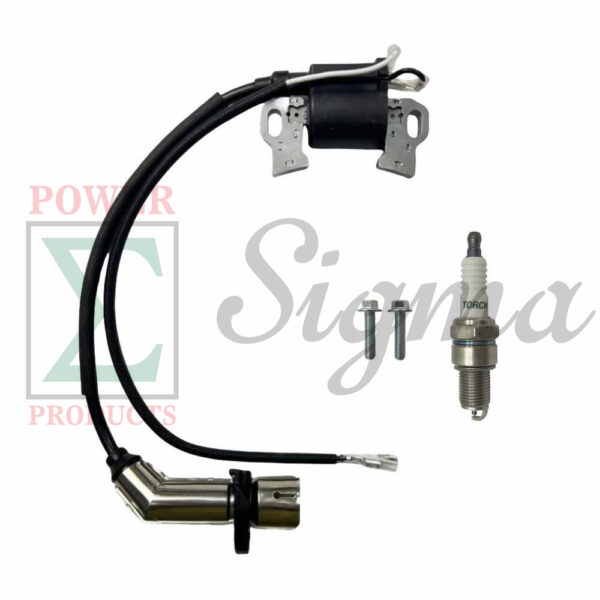 2-Wire Ignition Coil and Spark Plug for PREDATOR 9500-Watt Inverter Generator For DuroMax XP9000iH XP9500iH 459cc Dual Fuel Inverter Generator For GENMAX GM9000iE GM9000iED GM9000iEDC