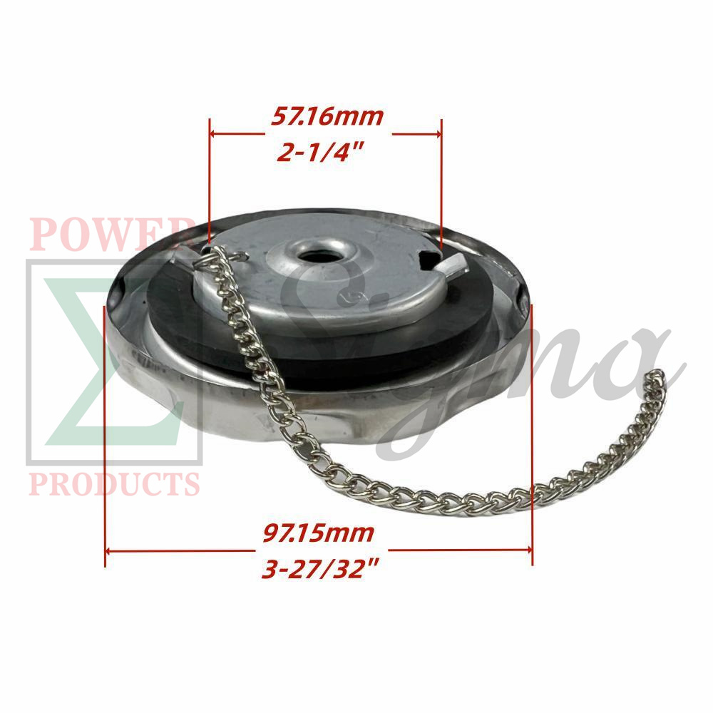 Fuel Tank Cap with Chain Compatible Replacement for PREDATOR SUPER QUIET Inverter Generators 9500W Surge / 7600W Running (SKU# 71365 59188) - Image 2