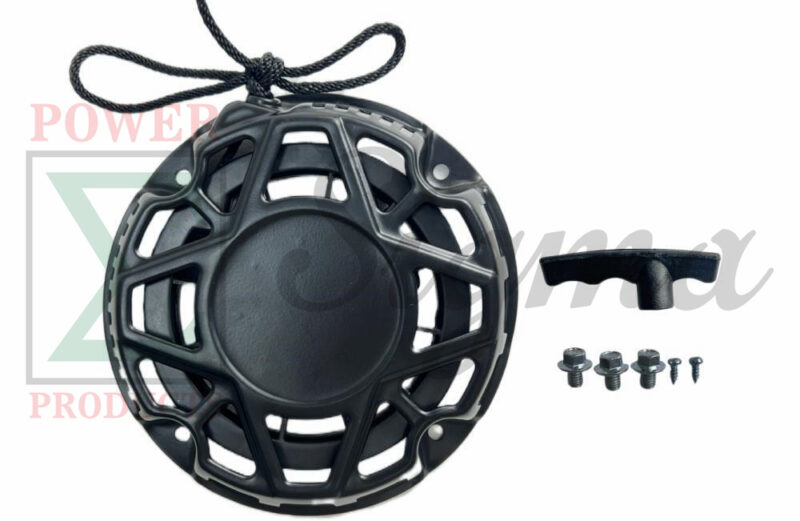 Recoil Starter Assembly with Handle & Bolts — Compatible with Westinghouse 141cc Inverter Generators iGen4000c / iGen4000cv / iGen4000DFc / iGen4000DFcv — Replacement Part