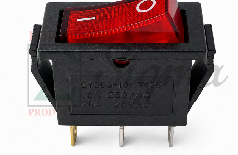 ESC Throttle On/Off Red Rocker Switch Replacement for Predator Surge 9500-Watt Inverter Generator, Fits SKU# 57080, 71365, 59188, 3-Pin 2-Position I/O Red Light Switch