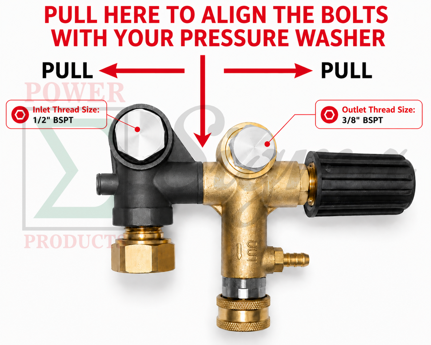 4000PSI Pressure Washer Pump Horizontal Shaft 1" For Devilblis EXHP3640 For Annovi Reverberi RKV4G36 For EB4040HA For Honda GX340 11HP GX390 13HP With Pressure Gauge 3/8 Inch Quick Connect (Copy) - Image 5